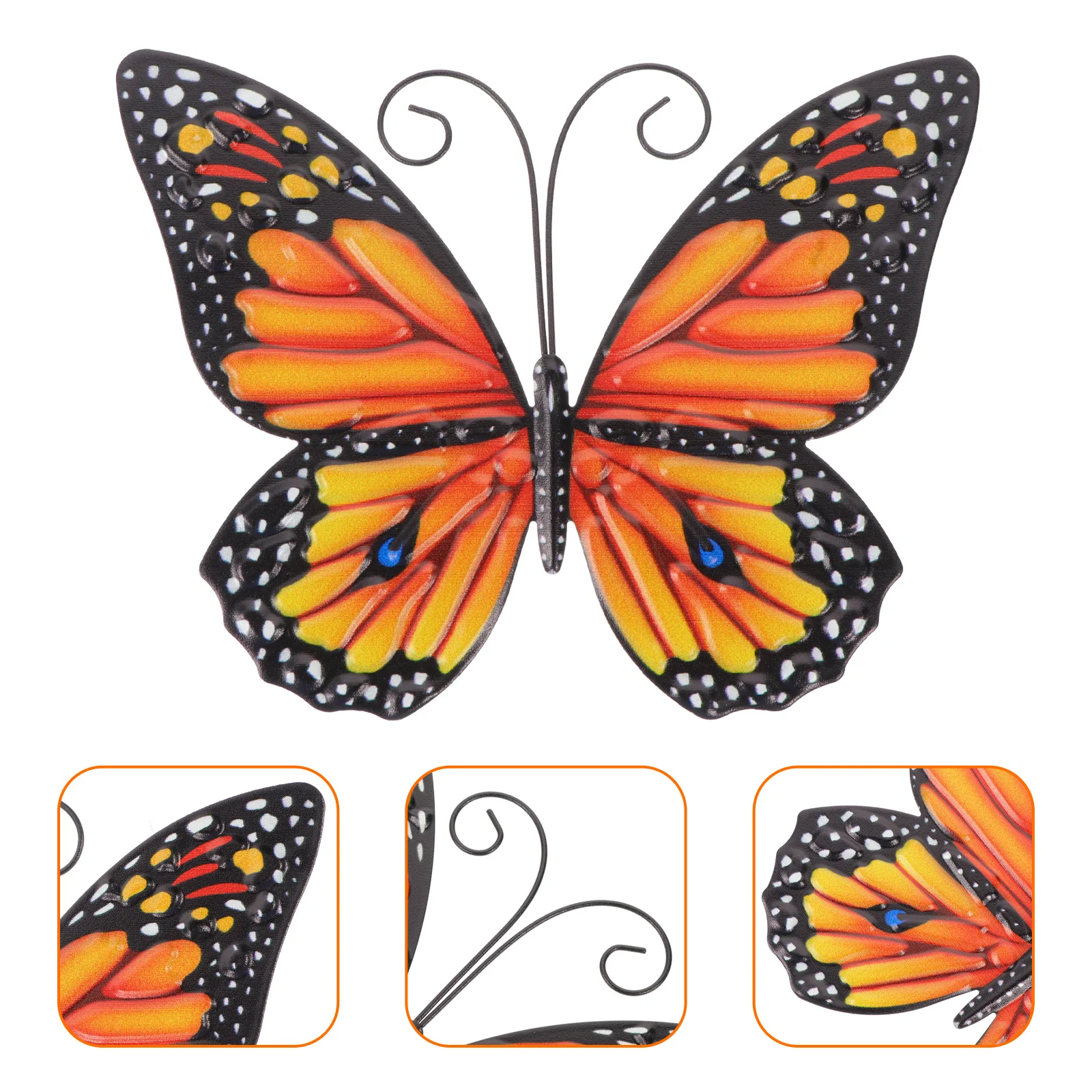 

Metal Wall Hanging Sculpture Wall Ornament Outdoor Decor for Garden Room Wall ( Yellow )