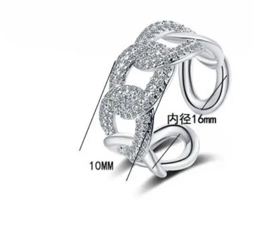 Роскошные кольца с муассанитом для мужчин и женщин двухрядная кубинская цепочка