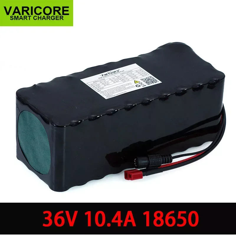 

NEW2023 36V 10400mAh 18650 Lithium Battery 10.4ah Motorcycle Electric Car Bicycle Scooter batteries with BMS Black insulation