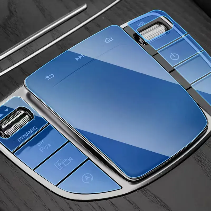 

For Mercedes Benz C E G V GLC Class W205 W213 X253 W463 G463 G500 Car Center Console Multimedia Mouse Button TPU Protector Film