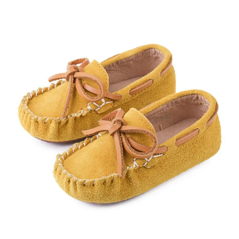 Мокасины YWPENGCAI детские из натуральной кожи плоская подошва лоферы мягкая удобная