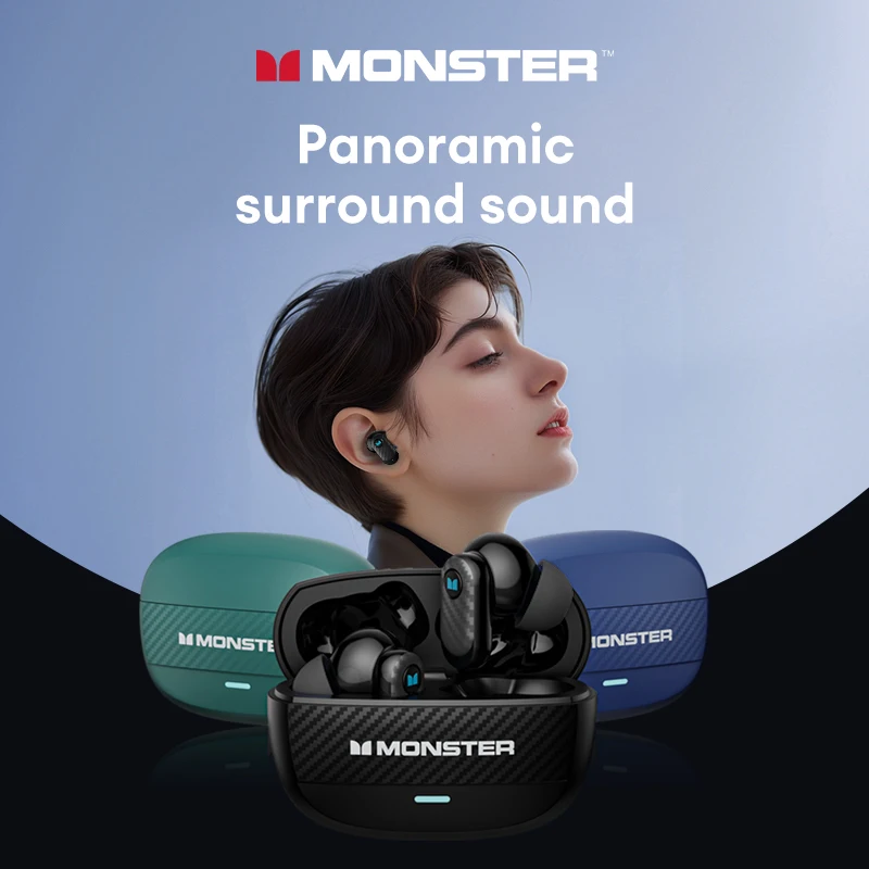 Беспроводные наушники Monster Airmars XKT19 Bluetooth V5.4 игровые с шумоподавлением Hi-Fi