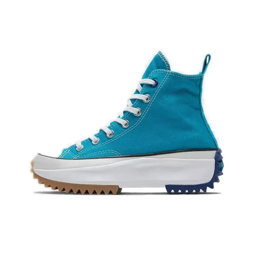 2022 Original Converse Run Star Hike Platform High Top Men and Women Unisex Skateboarding Sneakers Black Classic Canvas 