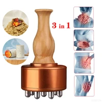 magnetic therapy meridian brush massage scraping warm moxibustion moxa stick health care tool body back massager
