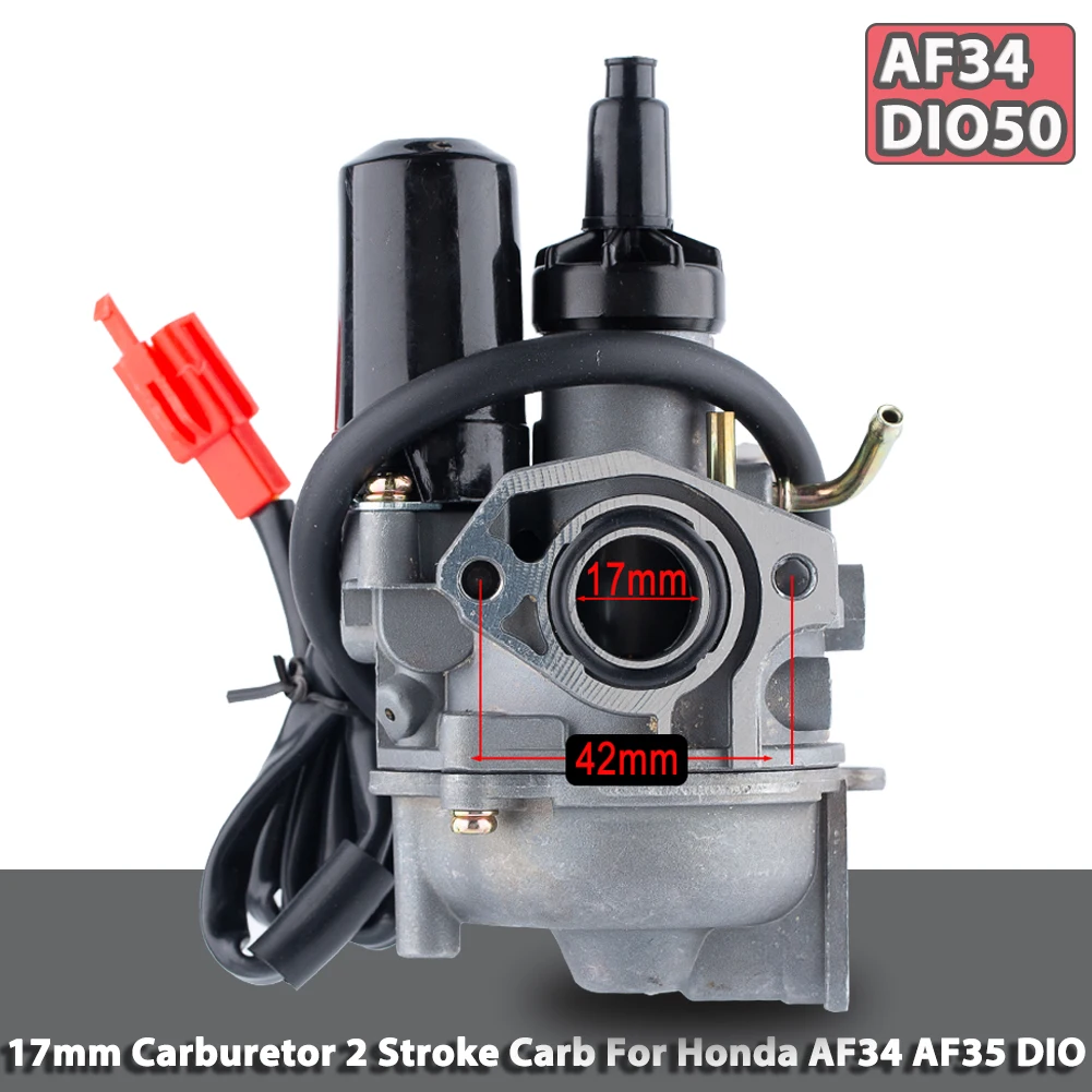 Карбюратор мотоциклетный 2-тактный 17 мм для Honda AF34 AF35 JULIO50 LEAD50 50cc DIO50 ZX50 AF 34 35 DIO ZX 50