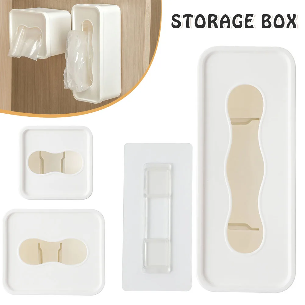 

Multipurpose Garbage Bag Storage Box Wall Mounted Disposable Gloves Organizer Sundries Holder Square GRSA889