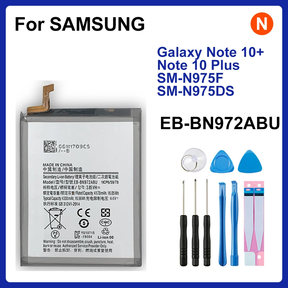 

SAMSUNG 100% Orginal EB-BN972ABU 4300mAh Battery For Samsung Galaxy Note 10+ Note 10 Plus SM-N975F SM-N975DS phone Batteries