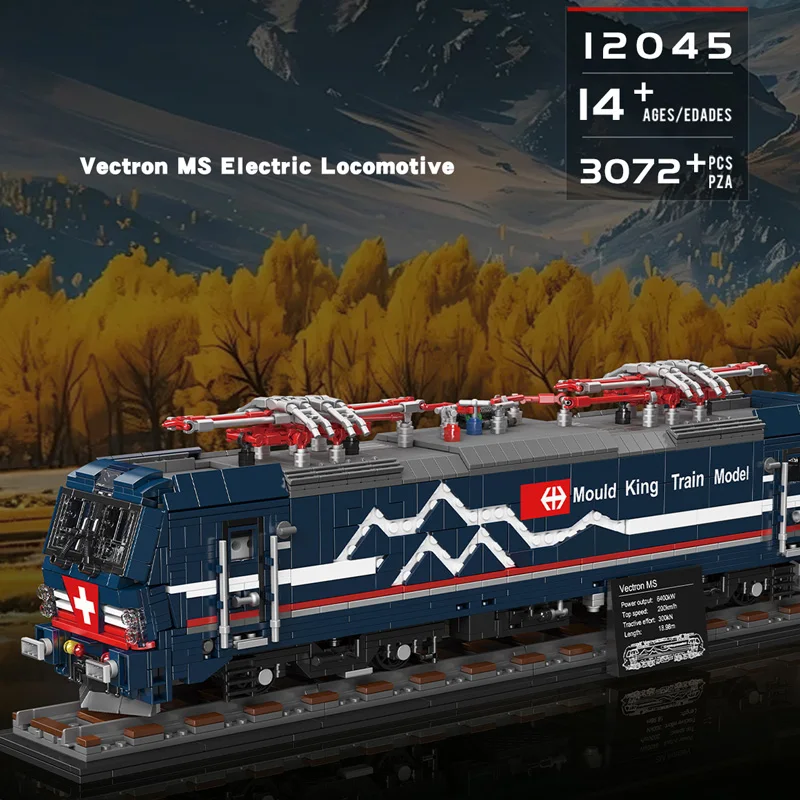 Фото Новый Mold King 12045 Технический Vectron MS Электрический Локомотив Набор строительных блоков 3072 шт. Поезд Кирпичи для взрослых Игрушки Дети №1