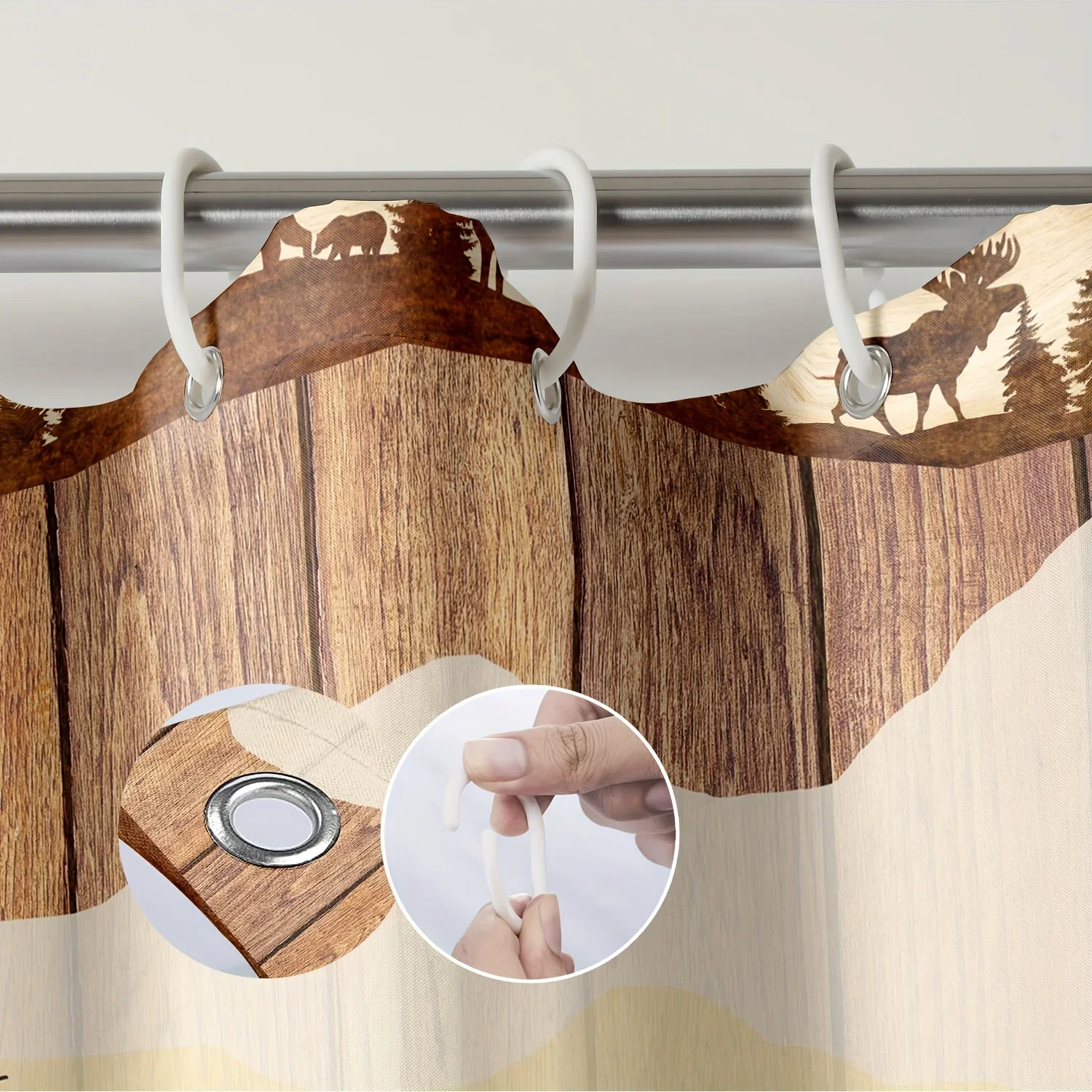 Очаровательная душевая занавеска с лесными животными-водонепроницаемая прочная