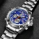 FOXBOX Men Watch Luxury Dual Display Stainless Steel Watch for Men Sport Waterproof Watches Mens Luminous Fashion Digital Clock Other Image