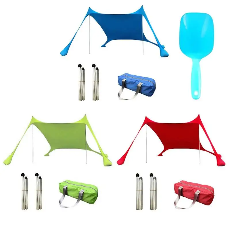 

UPF 50+ Sun Shade Canopy With Stability Poles Sail Portable Sun Protection Shade Canopy Shelter For Parks Backyard Fishing
