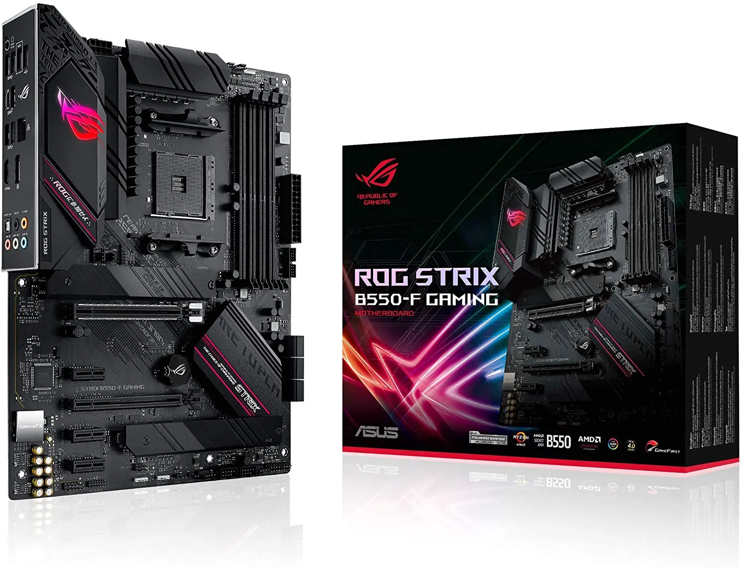 Для ASUS ROG STRIX B550 F GAMING AMD DDR4 4400 DP HDMI Dual M2 USB3.2 2388ARGB 2 5 Gbit LAN ATX PCIe 4 0 ECC RAM с поддержкой AM4