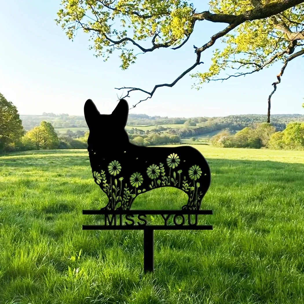 Мемориальный Садовый Кол На Тему Корги Металлический Маркер Для Домашних