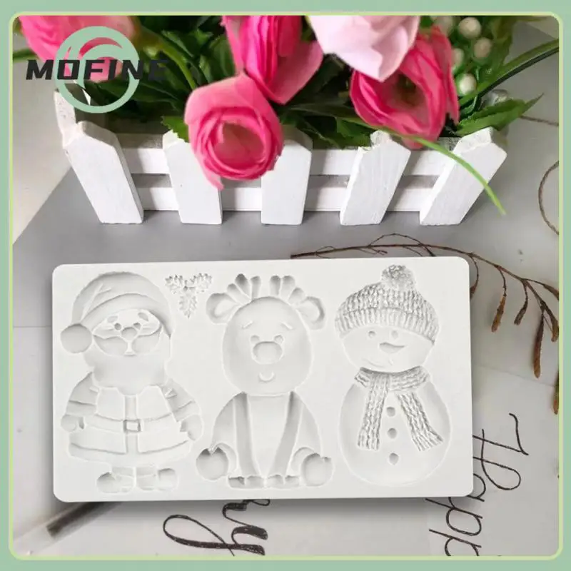 

Christmas Mold Silicone Baking Accessories DIY Sugar Craft Chocolate Mould 3D Santa Deer Fondant Cake Decorating Tool Kitchen