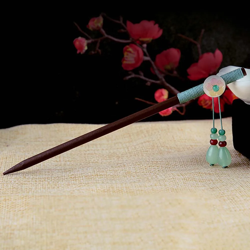 Винтажная деревянная заколка для волос в китайском стиле женщин и девочек с