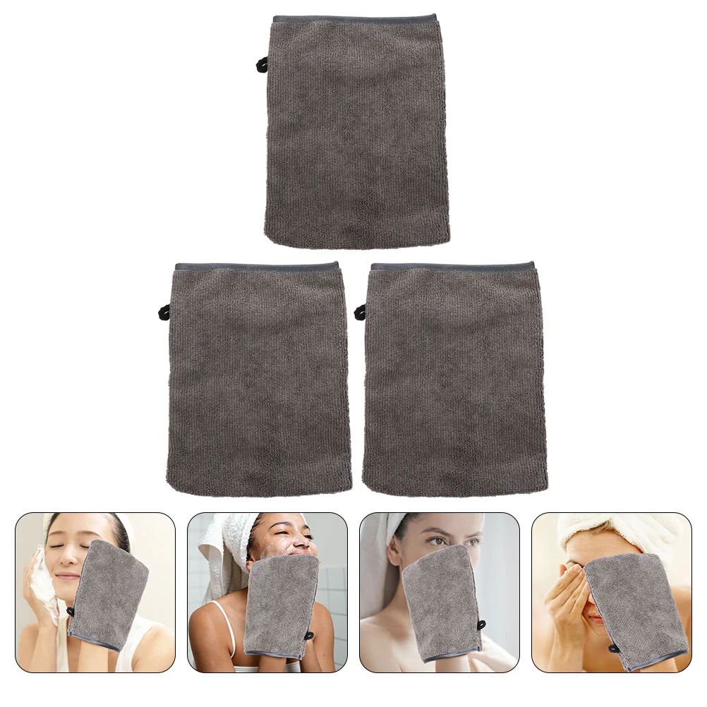 

Gloves Shower Exfoliating Cleaning Face Glove Body Mitt Remover Makeup Scrubbing Scrubber Mitts Facial Towel Microfiber