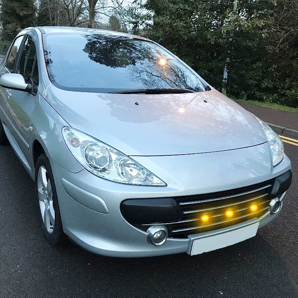 

Желтая решетка DILIDILI, дневная подсветка, аксессуары для Peugeot 307 2006-2018