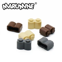 marumine modified 1 x 2 log with wave 50pcs moc bricks assembles particles classic building blocks parts 30136 toys for kids