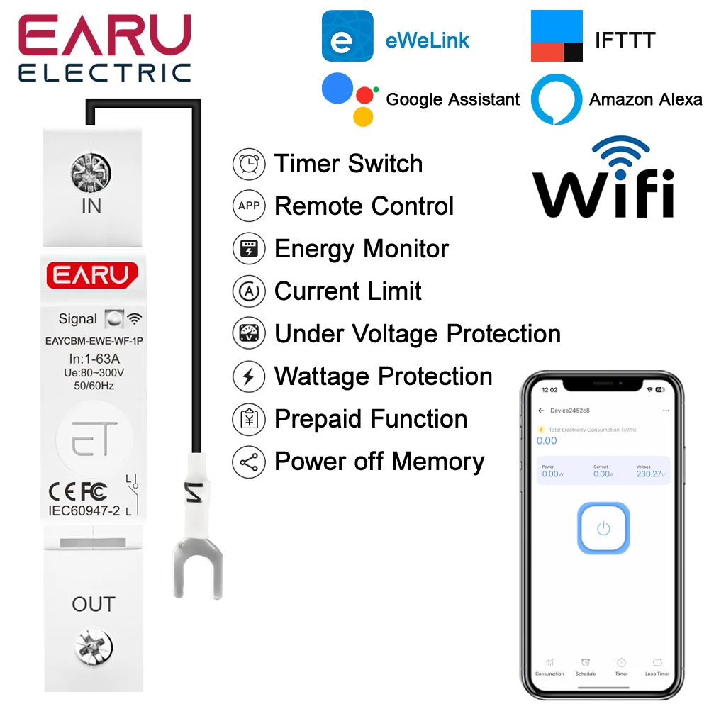 

EARUELECTRIC EAYCBM-EWE умный счетчик энергии