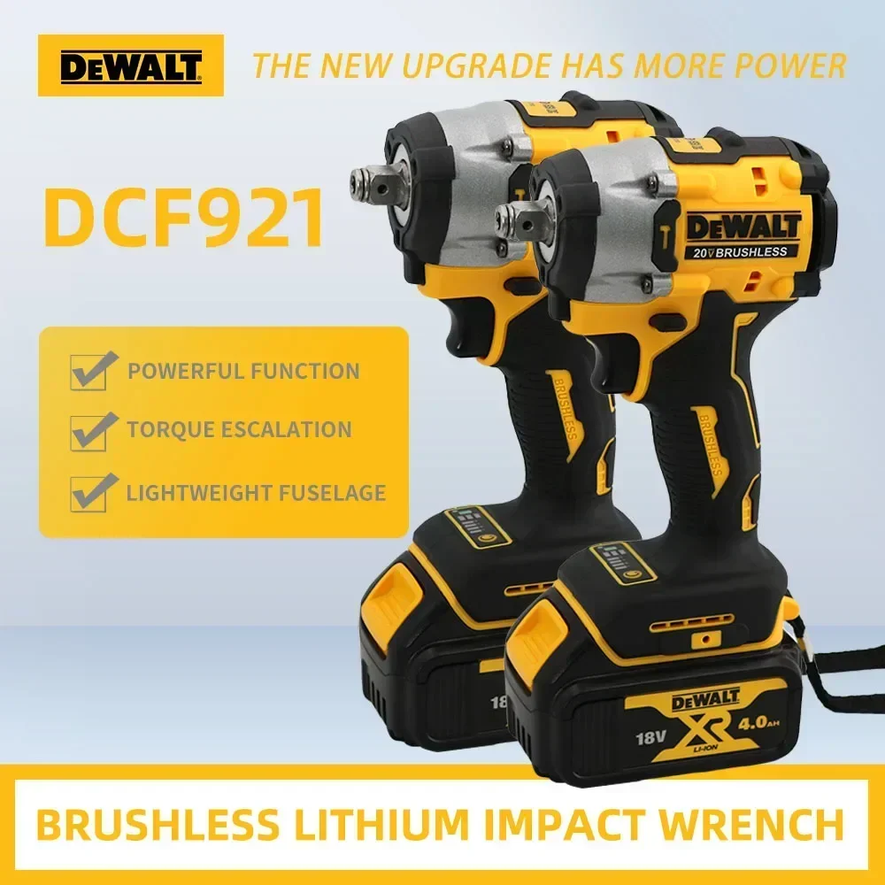DEWALT DCF921 ATOMIC 20 В MAX Аккумуляторный ключ ударный 1/2 дюйма Ключ для зарядки с