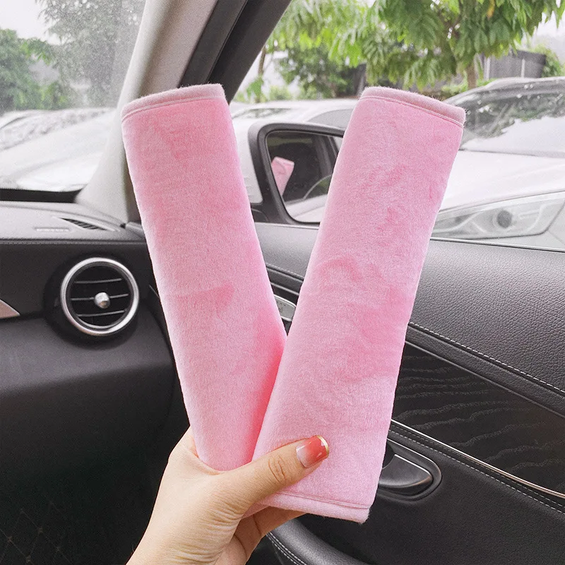 

2 Pcs Car Seat Belt Covers with Plush Winter Warm Shoulder Cushion Pad for Adults Youth Kids Safe Belt Shoulder Guards