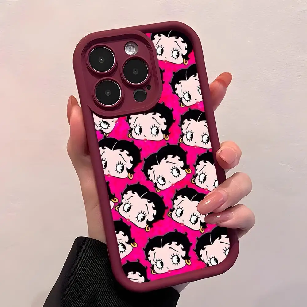 Фото Чехол Y-BettyS-Cute-t-Boops для iPhone 17 Air, 16, E, 15, 14 Plus, 13, 12, 11 Pro Max, защитный чехол Sky Eye Stepped №4
