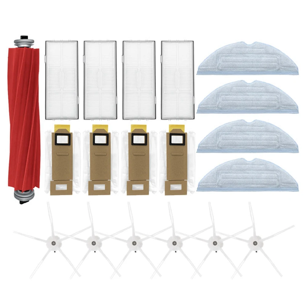 

19Pcs Main Side Brush Hepa Filter Mop Cloth Dust Bag Brush for XiaoMi Roborock S7 T7S Plus Vacuum Cleaner Parts