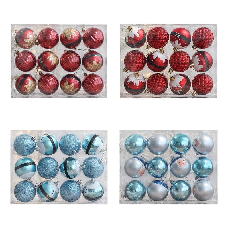 

12 шт./упаковка, новогодние шары, 2,4 дюйма