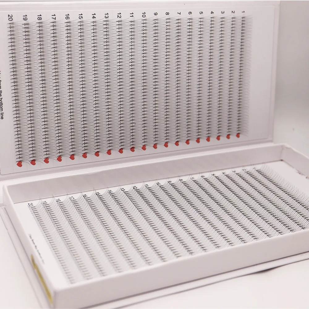 1600fans 40Lines готовые объемные вееры 2D/3D 0 07 10 заостренная основа острый узкий средний