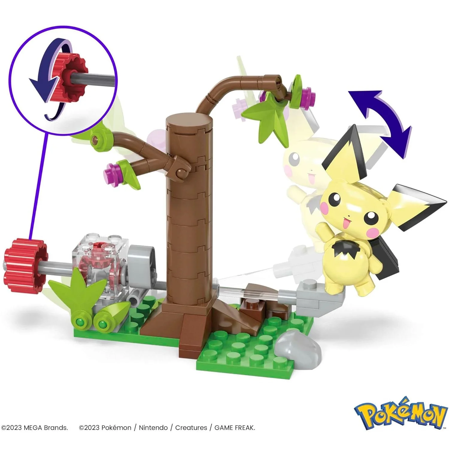 Фото Набор для сборки Mega Pokemon Quest в лесу Пичу, 84 детали, с подвижными элементами, HPB59, без коробки №3