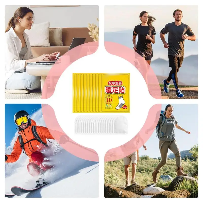 Зимняя теплая нашивка для ног 20X маленькая нагревательная активируемая воздухом