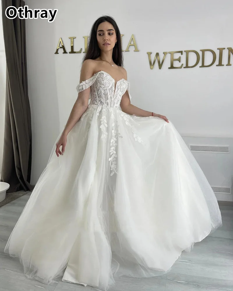 Othray Бохо тюлевые кружевные свадебные платья для невесты с высокими штанинами