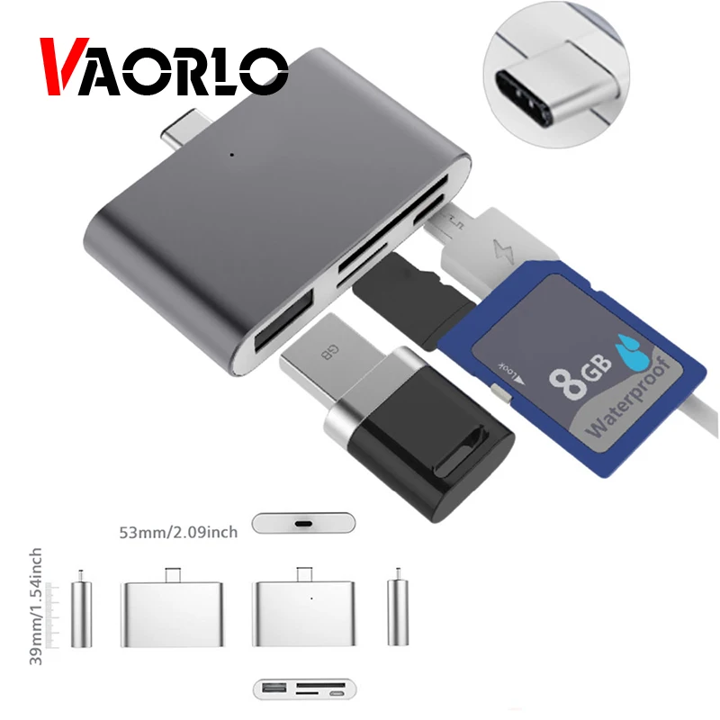 

Type-C USB Type C HUB OTG Sim CF SD TF Card Reader Adapter Converter for MacBook Air Samsung Galaxy Note 8 S8 Accessory