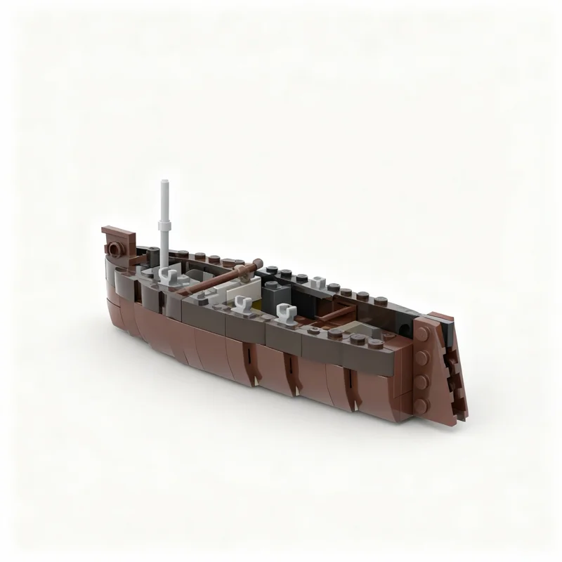 227 деталей MOC Пиратский адмиралский катер - Корабль морского пехотного экипажа XVII века, 6 минифигурок, цена до $2! Модельные строительные блоки - рождественский подарок (art.: 3920dcd513eb2) - 3920dcd513eb2
