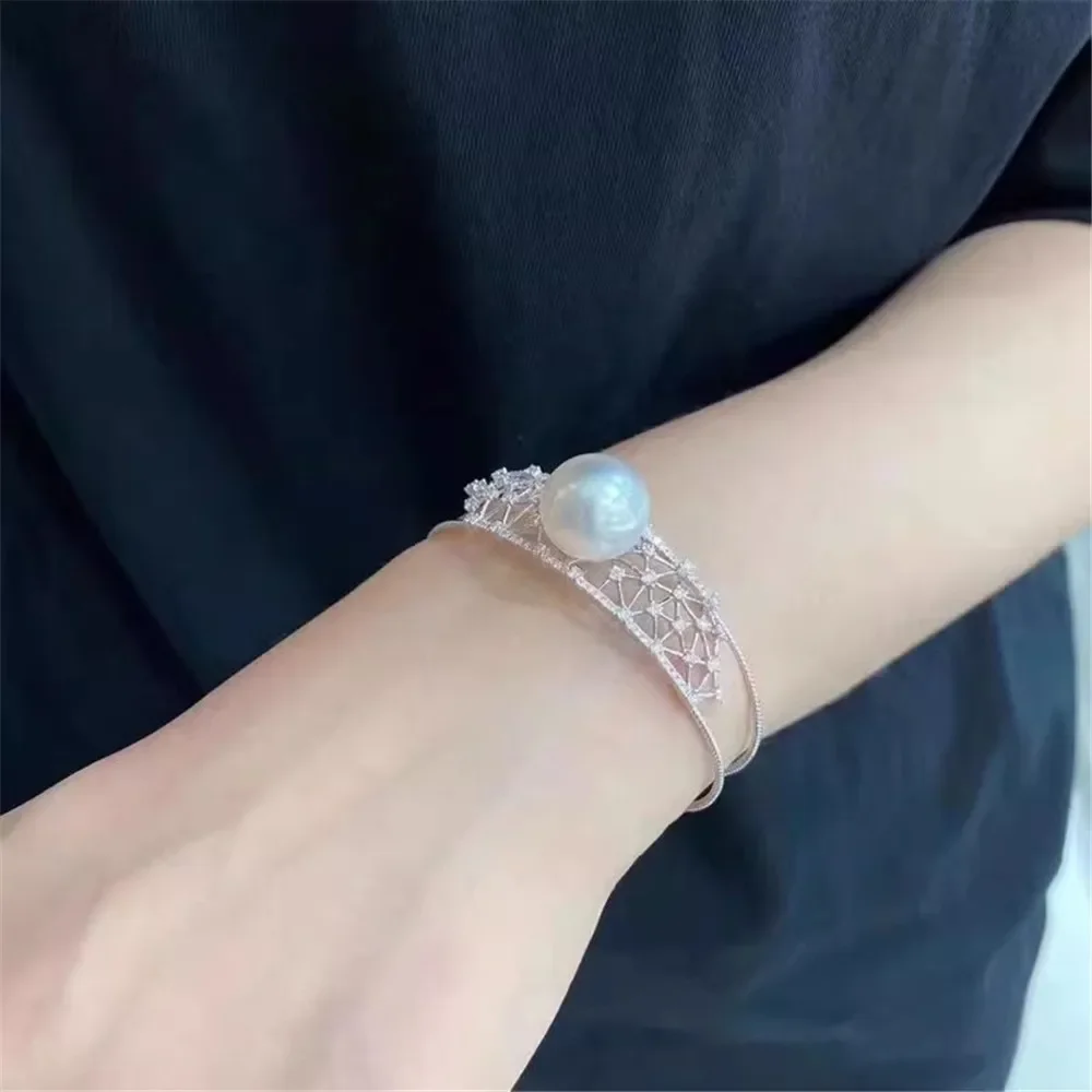 Жемчужные аксессуары сделай сам браслет из чистого серебра S925 пустой держатель