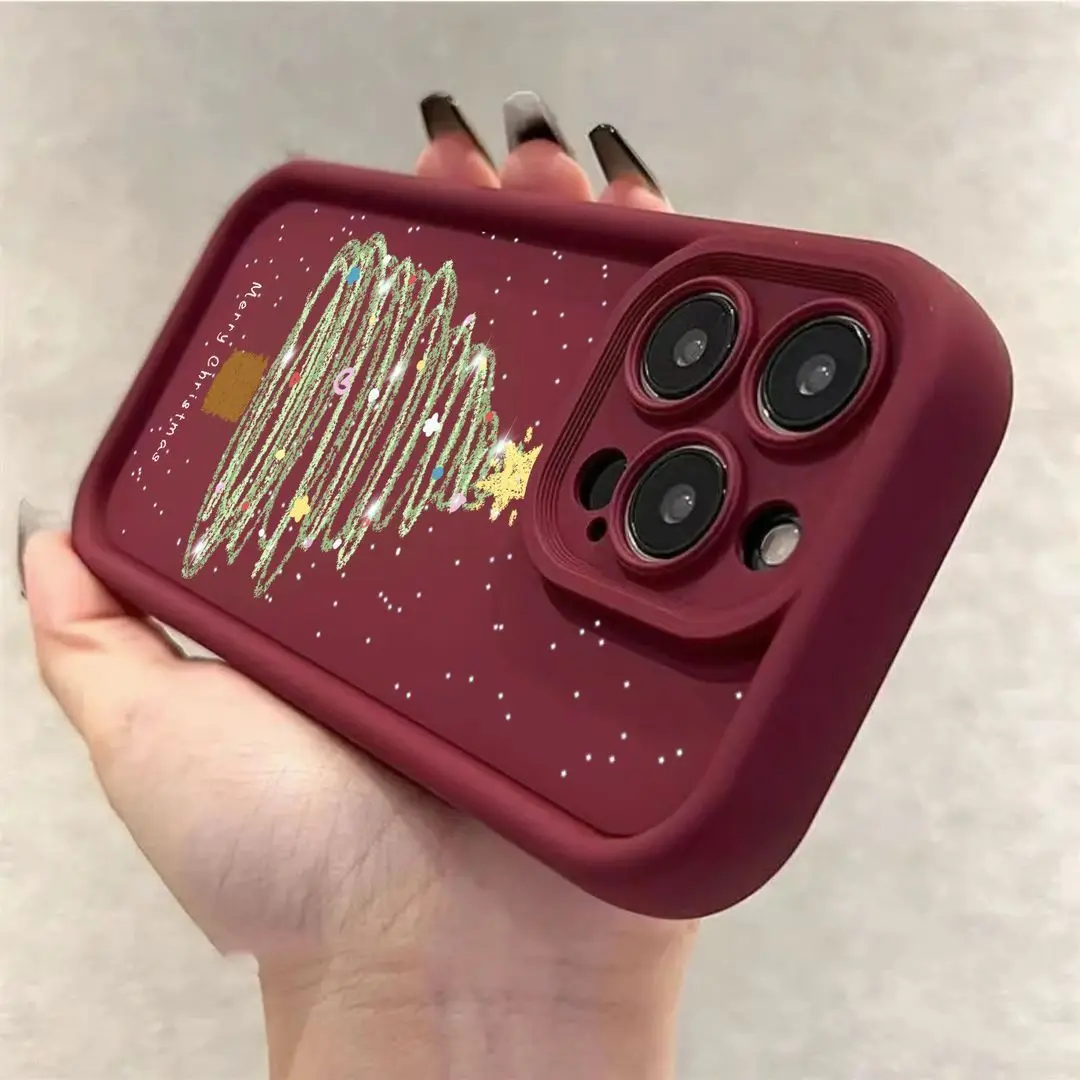 Милый чехол для телефона с узором рождественской елки Xiaomi Redmi Note 13 12s 12 11 10 9s 9 8 7 Pro