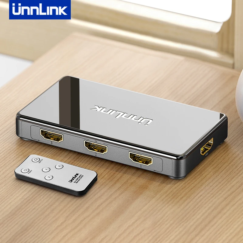 

Unnlink HDMI Switch 3 In 1 Out 4K60Hz Switcher for Xiaomi Mi Box XBOX 360 TV Box PS5/4/3 HD Switcher With Controller Switch