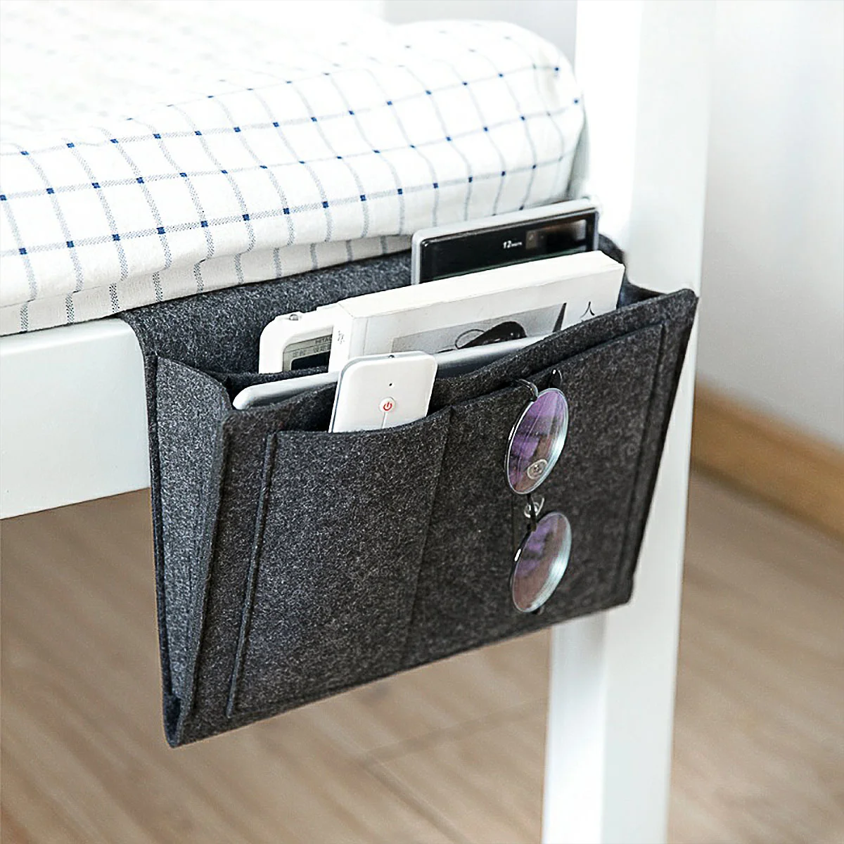 

1pc Bedside Felt Bed Hanging Storage and Organizer with Pockets