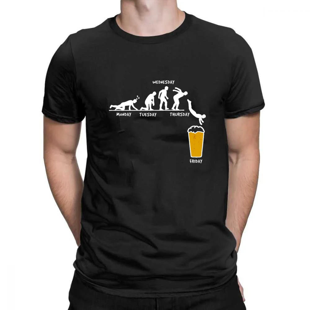 Футболка Man Week Craft Beer Мужская футболка с короткими рукавами и забавным