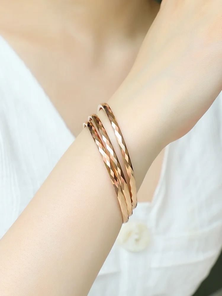 Браслет Saya из розового золота женский браслет Sansheng Sanshi вольфрамовой стали