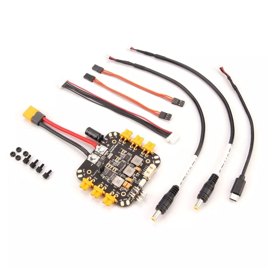 

Holybro PM03D модуль питания для полетного управления Pixhawk 5X имеет обе резьбы и предустановленные разъемы для батареи motor ESCs