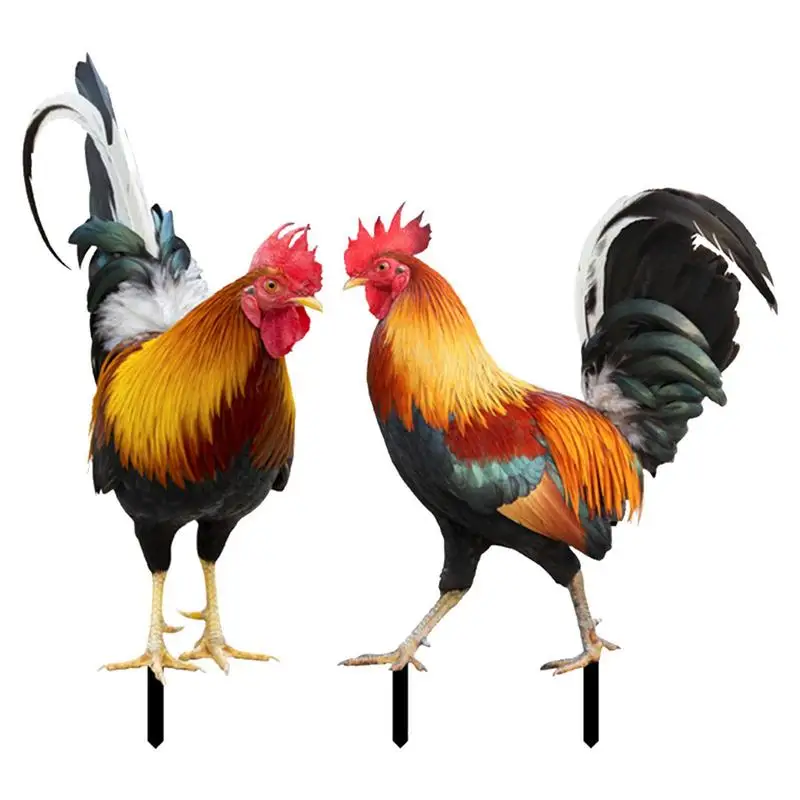

Rooster Garden Yard Decor Statue Garden Chicken Sculpture Outdoor Decoration Lawn Backyard Home Decoration Animal Craft Gift