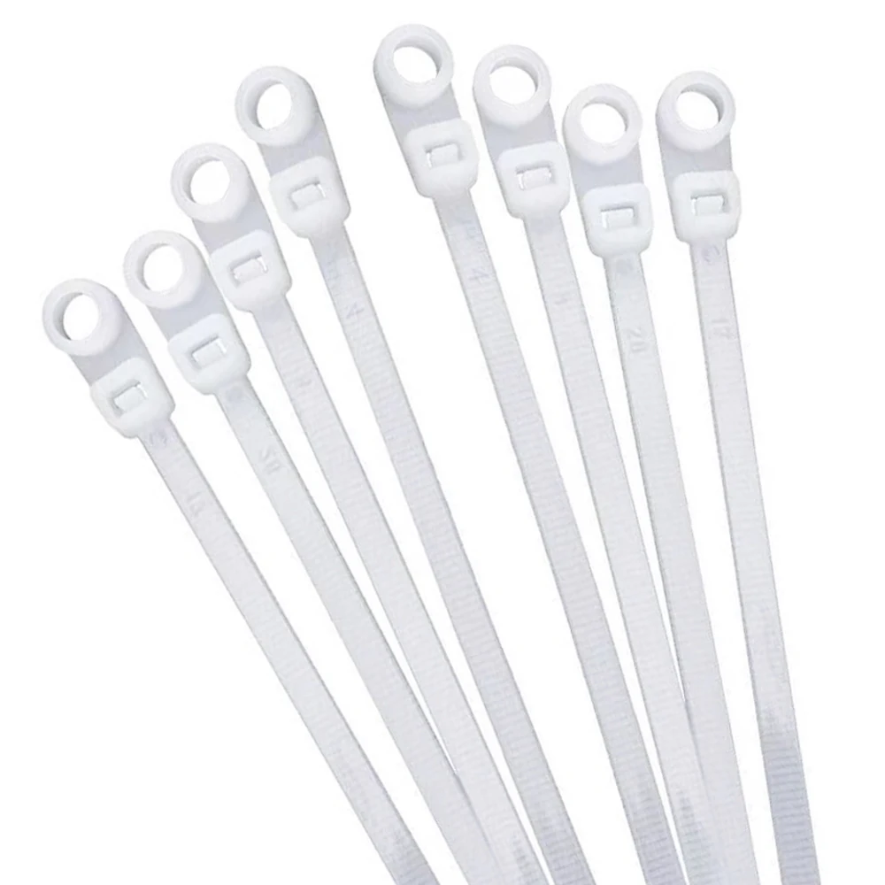 

100 шт. кабельные стяжки с винтовым отверстием фиксированная кабельная стяжка нейлоновые кабельные стяжки с креплением с винтовым отверстием самоблокирующаяся петля обмотка комплект стяжных ремней