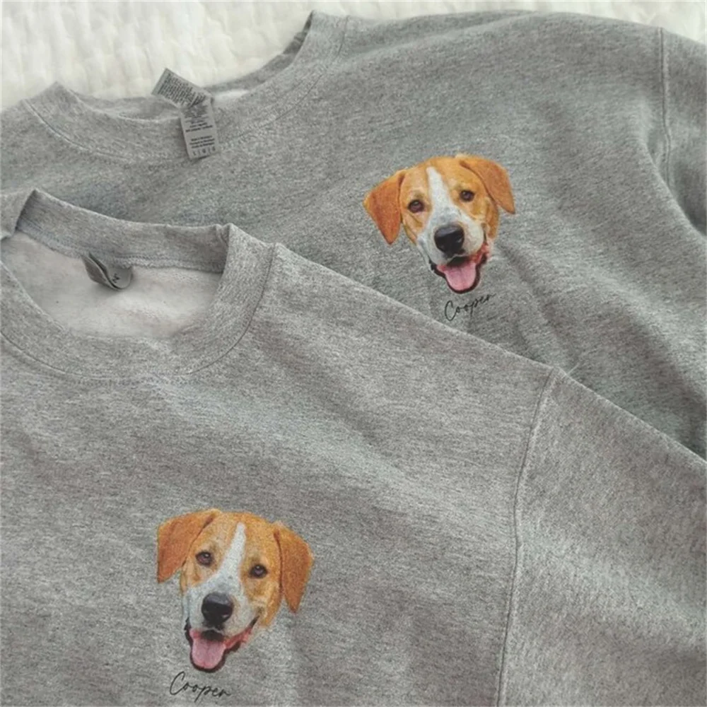 Свитшот для домашних животных на заказ Фотография имени питомца футболка собаки