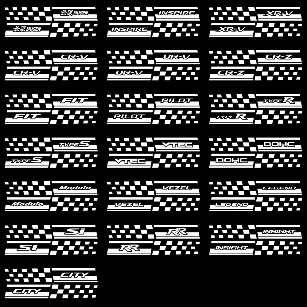Наклейка на боковое окно автомобиля 2 шт. наклейка стойку для Honda Mugen Civic Modulo XR-V Legend