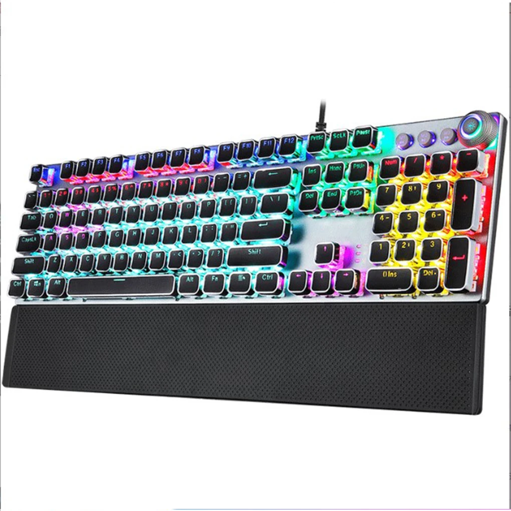 

Computer 104 Buttons Keyboards Laptop Fast Response Multimedia Control RGB Light Gaming Mechanical Keypad Accessories