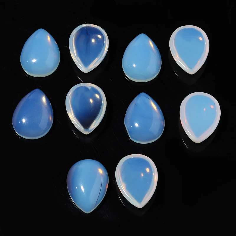 

10pcs Natural Opal Drop Shape Flatback Cabochon Beads For Jewelry Making Ring Earring Necklace DIY Accessories