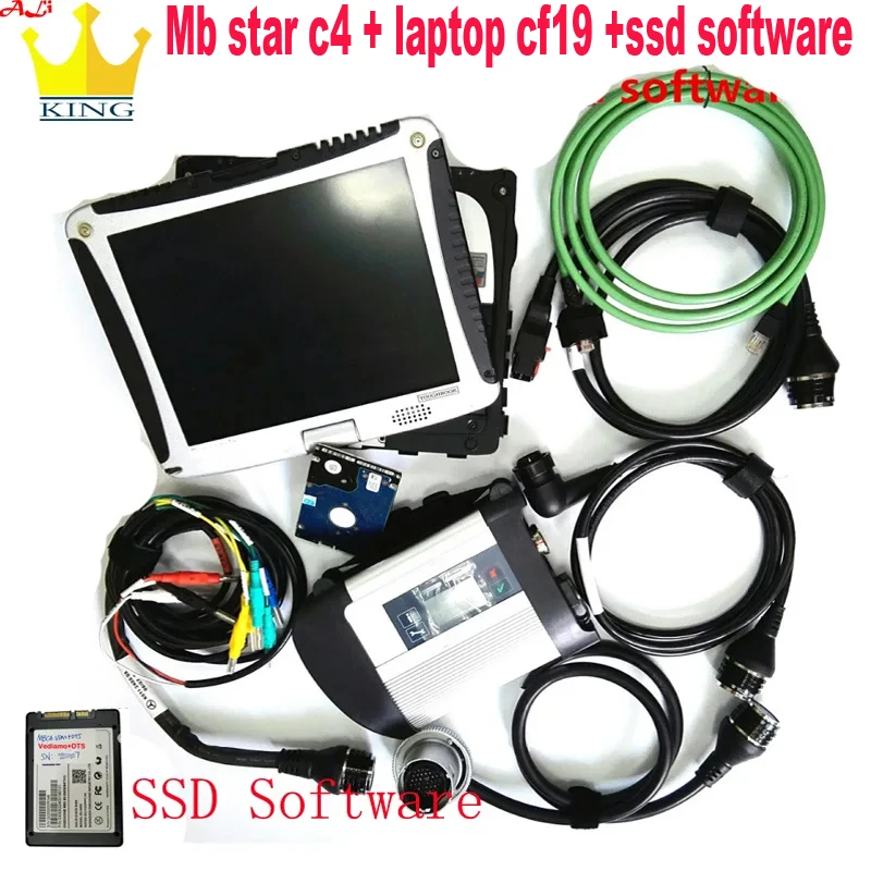 Мультиплексор MB Star C4 sd connect с ноутбуком TOUGHBOOK cf19 mb Compact V2023.09 SSD Инструменты для