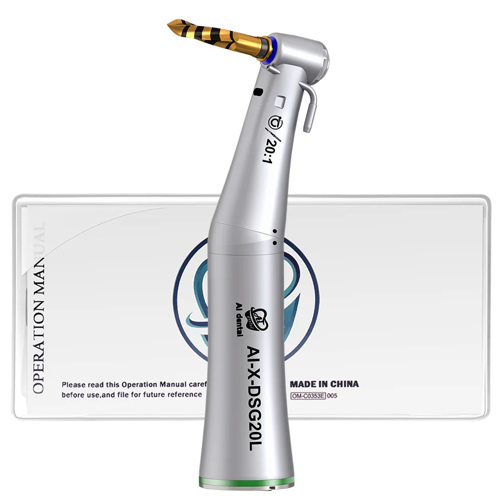 

AI-X-DSG20L 20:1 Reduction Speed Hand Piece 80 ncm Dental Surgical Handpieces Implant Fiber Optical Easy to Disassemble
