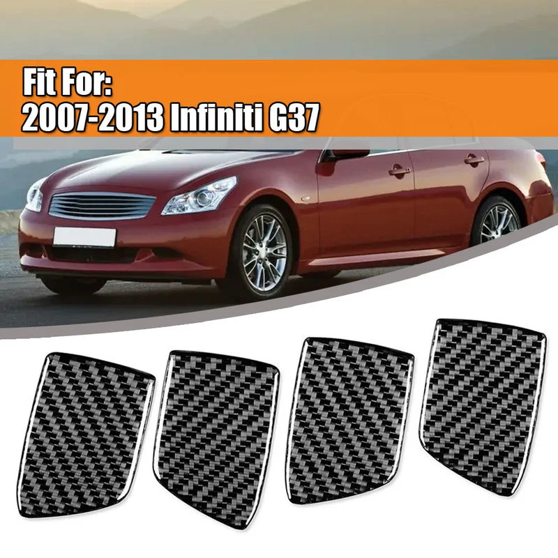 

4pcs for 2007-2013 Infiniti G37 Car Interior Door Handle Cover Carbon Fiber Door Handle Decor Protector Stickers Car Accessories